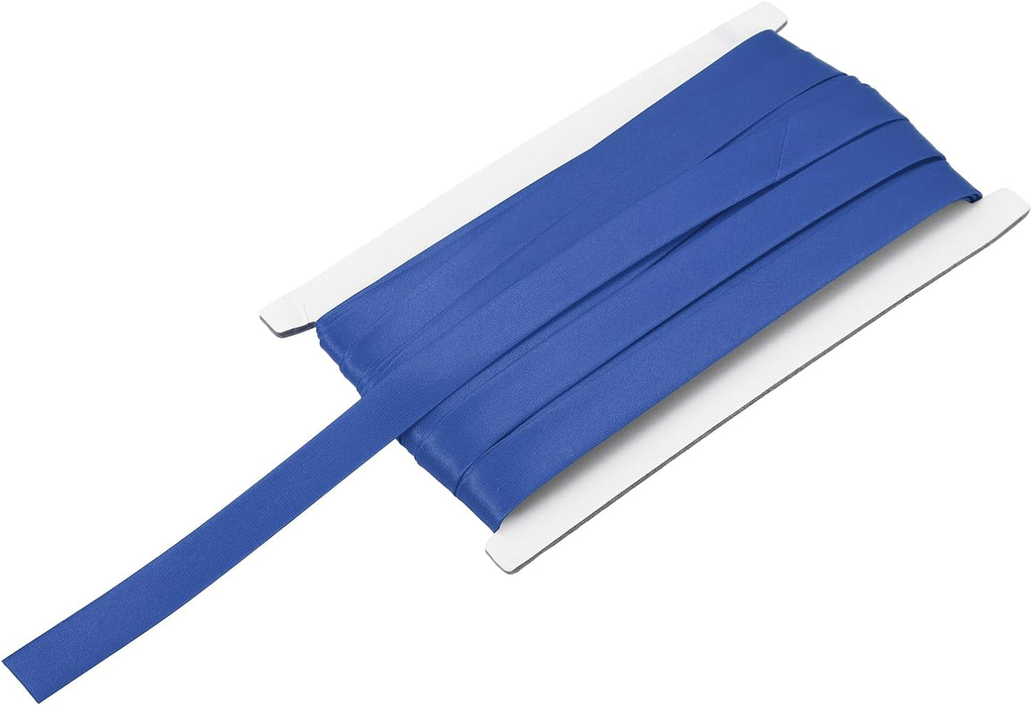 MECCANIXITY Double Fold Bias Tape for Sewing 5/8 Inch x 12 Yards Satin Pre-fold Continuous Binding Tape for Seaming Quilting Hemming Binding DIY Crafts, Sapphire Blue