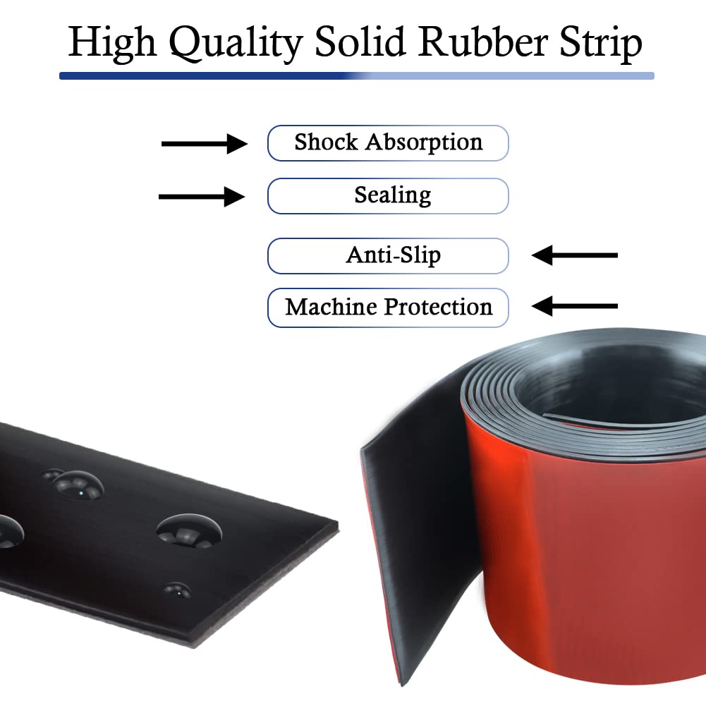 Neoprene Rubber Strips Self Adhesive Solid Rubber Sheets, Rolls & Strips for DIY Gaskets Crafts Pads Seals Warehouse Flooring Neoprene Sheet with Adhesive Backing (4" Wide x 1/16" Thick x 40' Long)