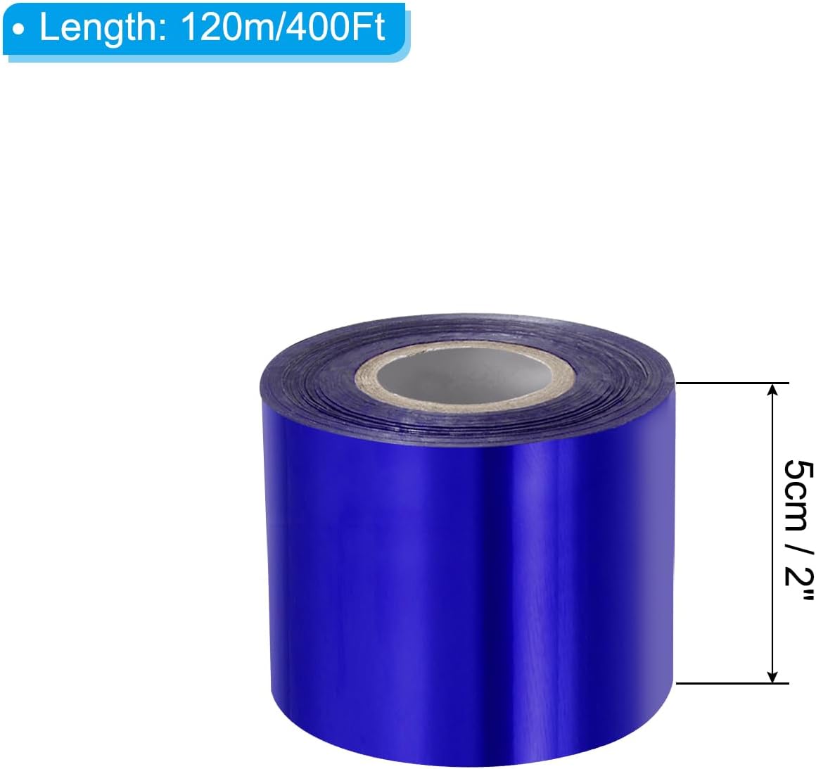 PATIKIL 2"x400Ft Hot Stamping Foil Paper, Heat Transfer Hot Stamping Paper Foil Roll for Leather DIY Logo Decor Craft Gift Package Scrapbook Card, Dark Blue