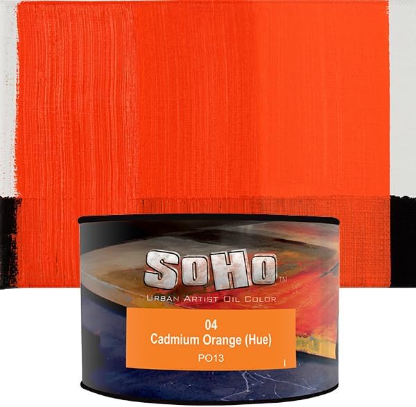 Soho Urban Artist Oil Paint - Cadmium Orange Hue, 430 ml Can - Best Valued Oil Colors for Painting, Excellent Pigment Load