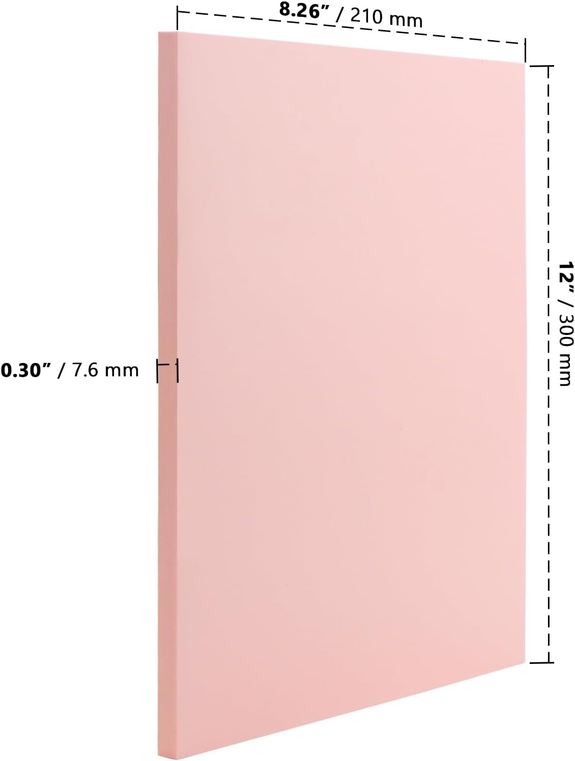 ZOENHOU 5 PCS 8.3 x 11.8 Inch Pink Large Rubber Stamp Carving Linoleum Blocks, Rectangle Creative Speedy Carve Block Engraving Crafts