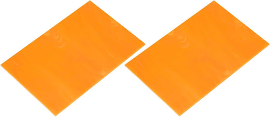 MECCANIXITY 2 Pcs Stained Glass Sheet Mosaic Tile 7.9 Inch x 5.9 Inch Orange Red Stained Glass Sheets for Crafts DIY Art Project