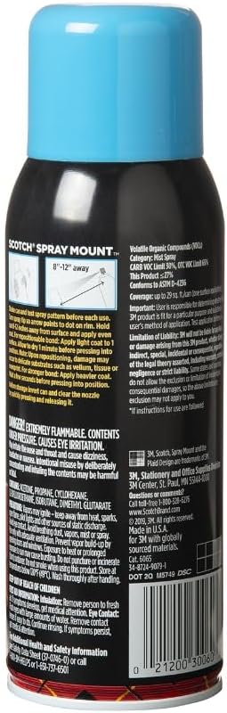 Scotch Spray Mount, 10.2 5 oz, Repositionable on Many Surfaces(6065)