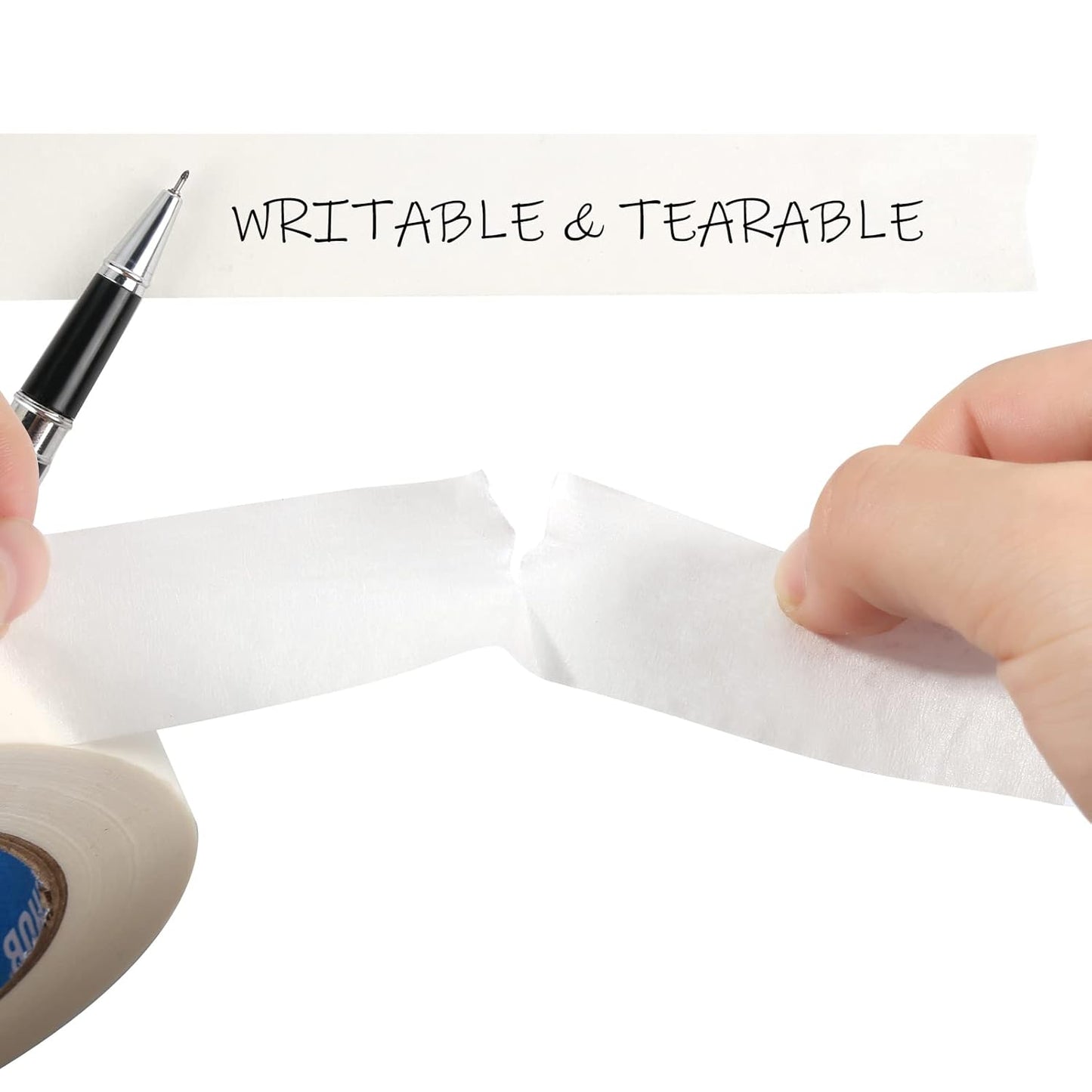 White Painters Tape,1 inch x 60 Yards x 10 Rolls (600 Yards Total) - Medium Adhesive White Masking Tape for Painting,Labeling,DIY Crafting,Decoration and School Projects