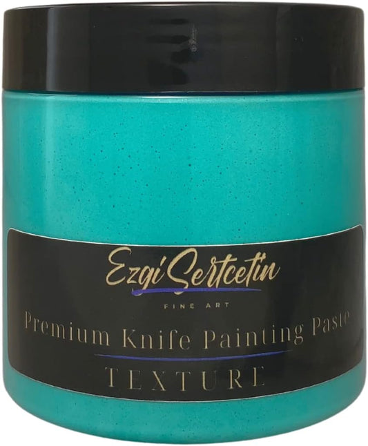 Premium Palette Knife Painting Paste|Texture Paste|Authentic Bright Colors|Ready to Use|Easy to Apply| 6oz (Turquoise Avare)