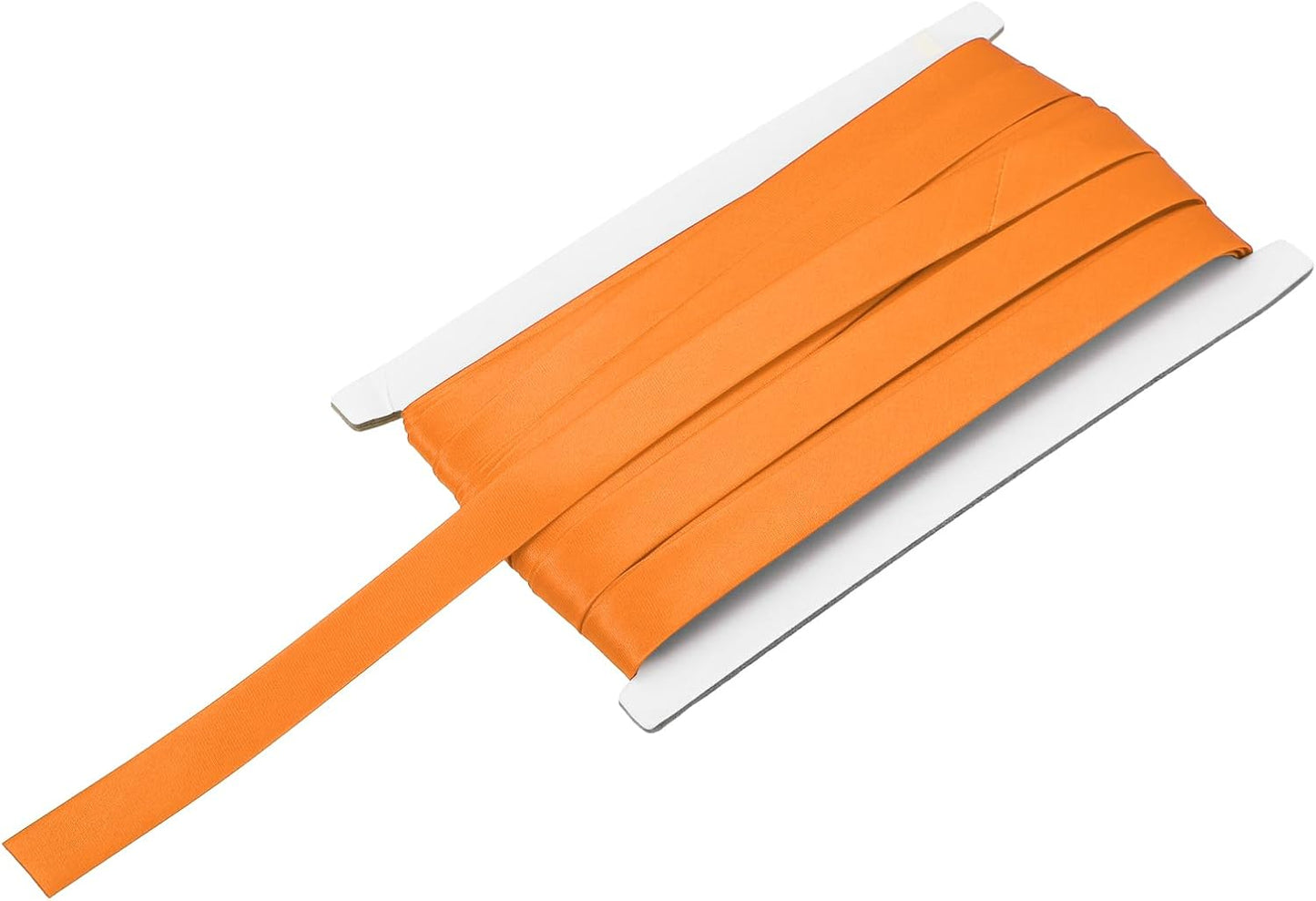 MECCANIXITY Double Fold Bias Tape for Sewing 5/8 Inch x 12 Yards Satin Pre-fold Continuous Binding Tape for Seaming Quilting Hemming Binding DIY Crafts, Orange