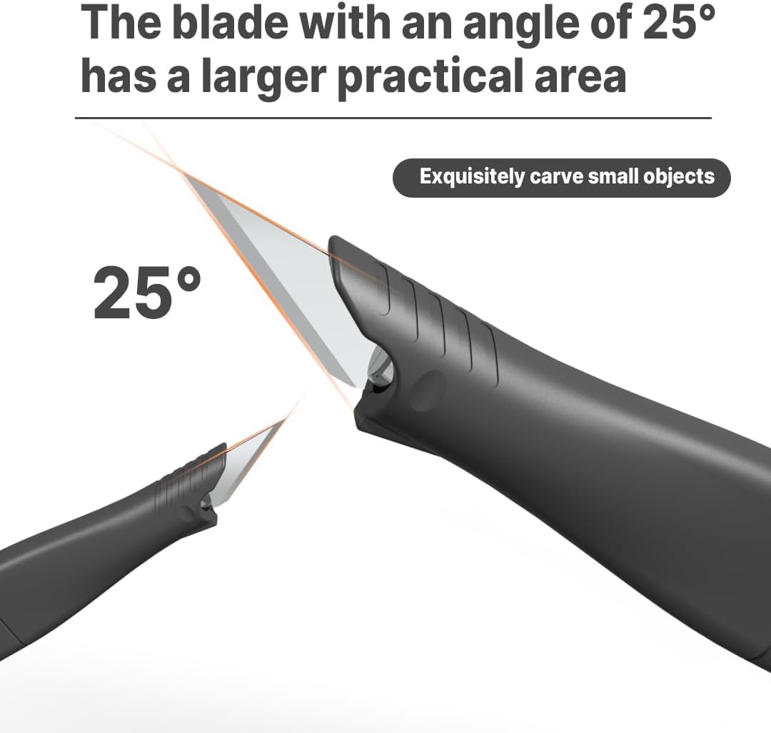 3 PCS Exacto Knife,Hidden Blade Design at The End,Comes with 5 Spare High Qualiry Carbon Steel Exacto Knife Blades. Craft Knife for Crafting, Arts,Modeling,Scrapbooking,Stencil,DIY Projects.Blue