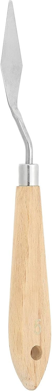 PATIKIL Art Spatula, No.5 15mm Stainless Steel Flexible Palette Knife Painting Knife Painting Spatula Oil Painting Mixing Scraper with Wood Handle for Canvas Acrylic Painting, Brown