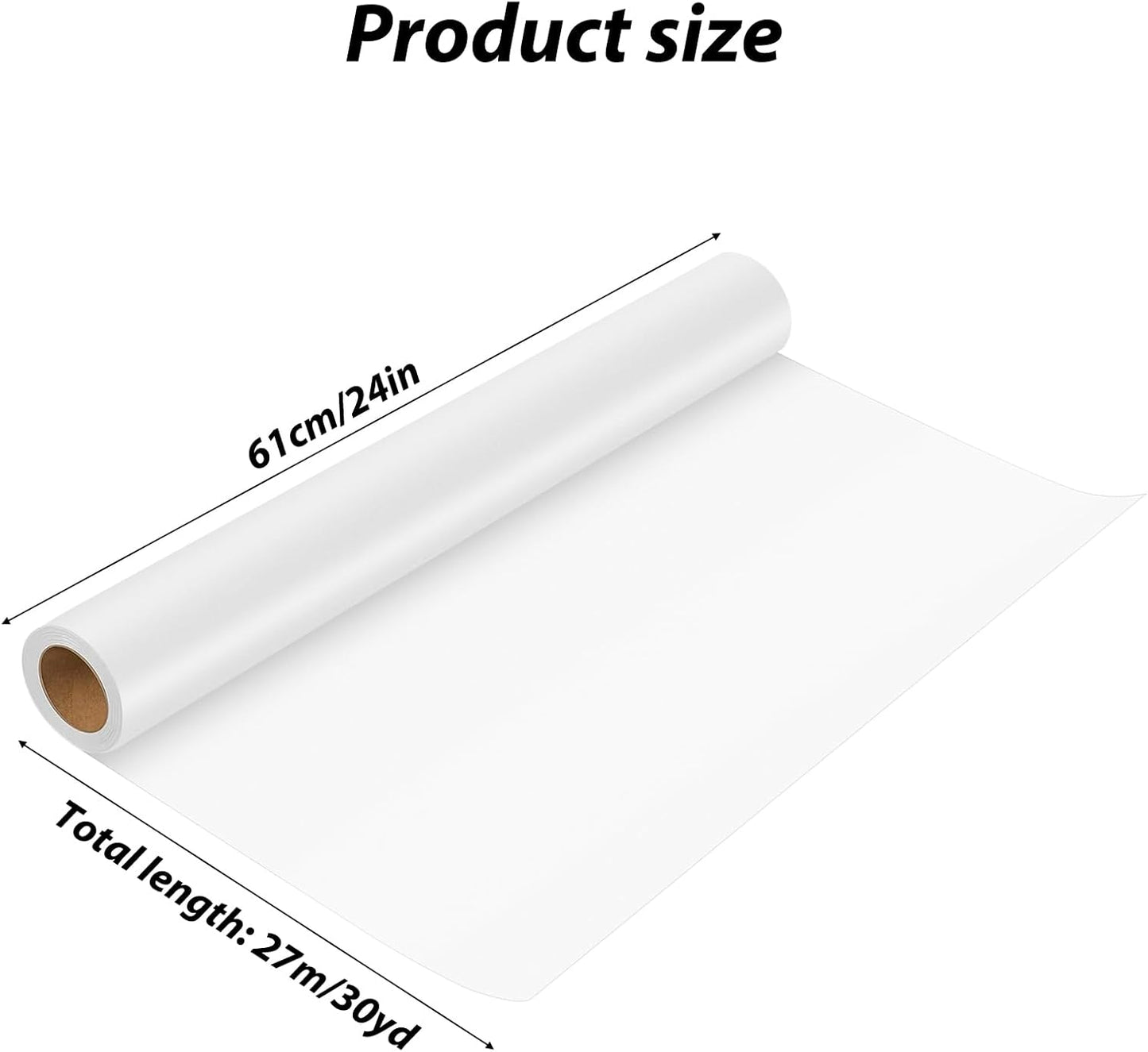 Tracing Paper Roll 24 Inches x 30 Yards, Trace Paper White ‌Translucent‌ Pattern Paper Tracing Paper for Drawing, Sewing, Sketch