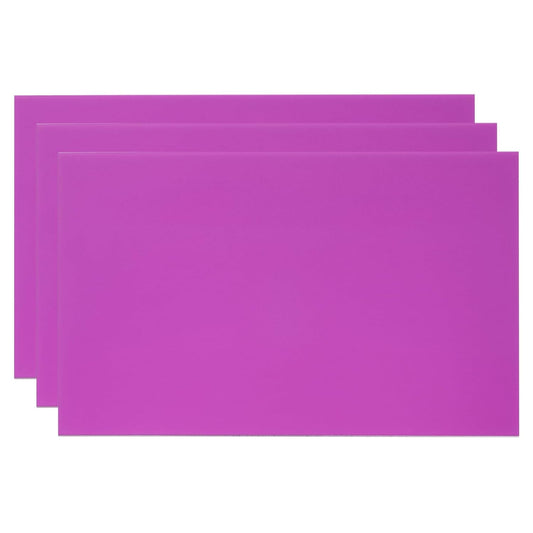 PATIKIL 6x10 Inch Anodized Aluminum Sheet Metal, 3Pcs Laser Plates Engraving Blanks 0.5MM Thin Rectangle for Crafting DIY House Laser Engraving, Purple
