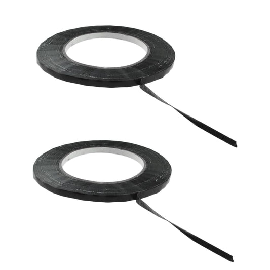 HAHIYO Black 0.25Inch Wide Floral Tape Waterproof Florist Tape Flower Wrap Adhesive Waterproof Decorative Tape for Bouquet Stem Wrapping Flower Arranging and Floral Craft, 2Rolls 200Feet/66Yard Total