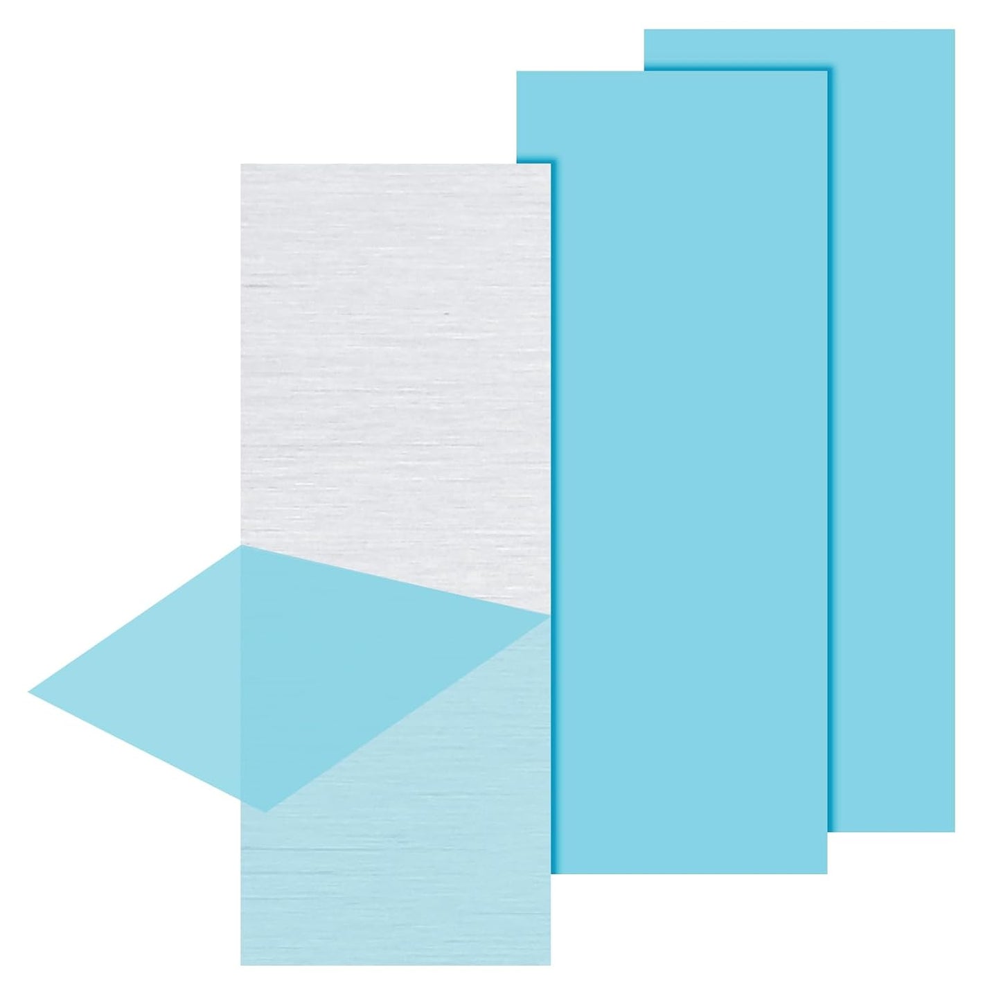 PATIKIL 6061 T651 Aluminum Sheet Metal 10 x 8 x 1/8(0.125") Inch 3Pcs Flat Plain Aluminum Plate Covered Stock with Protective Film, Heat Rectangle 3MM for Lndustry Crafting