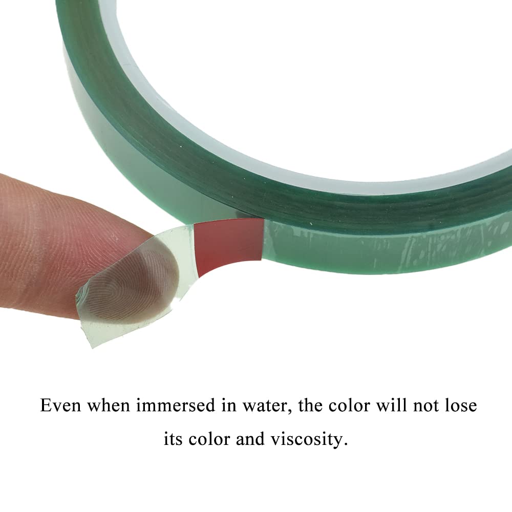 HAHIYO Clear Green 0.5Inch (217Feet/72Yard Total) 2Rolls Floral Tape Waterproof Florist Tape Flower Wrap Adhesive Waterproof Decorative Tape for Bouquet Stem Wrapping Flower Arranging Floral Craft