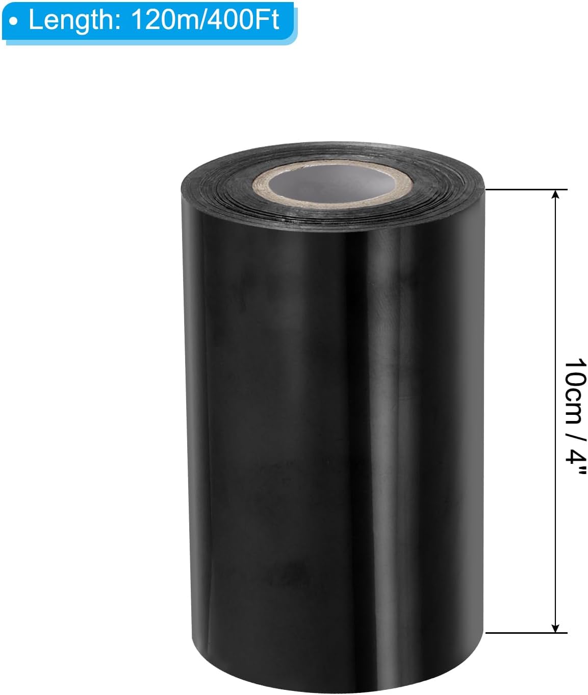 PATIKIL 4"x400Ft Hot Stamping Foil Paper, Heat Transfer Hot Stamping Paper Foil Roll for Leather DIY Logo Decor Craft Gift Package Scrapbook Card, Black