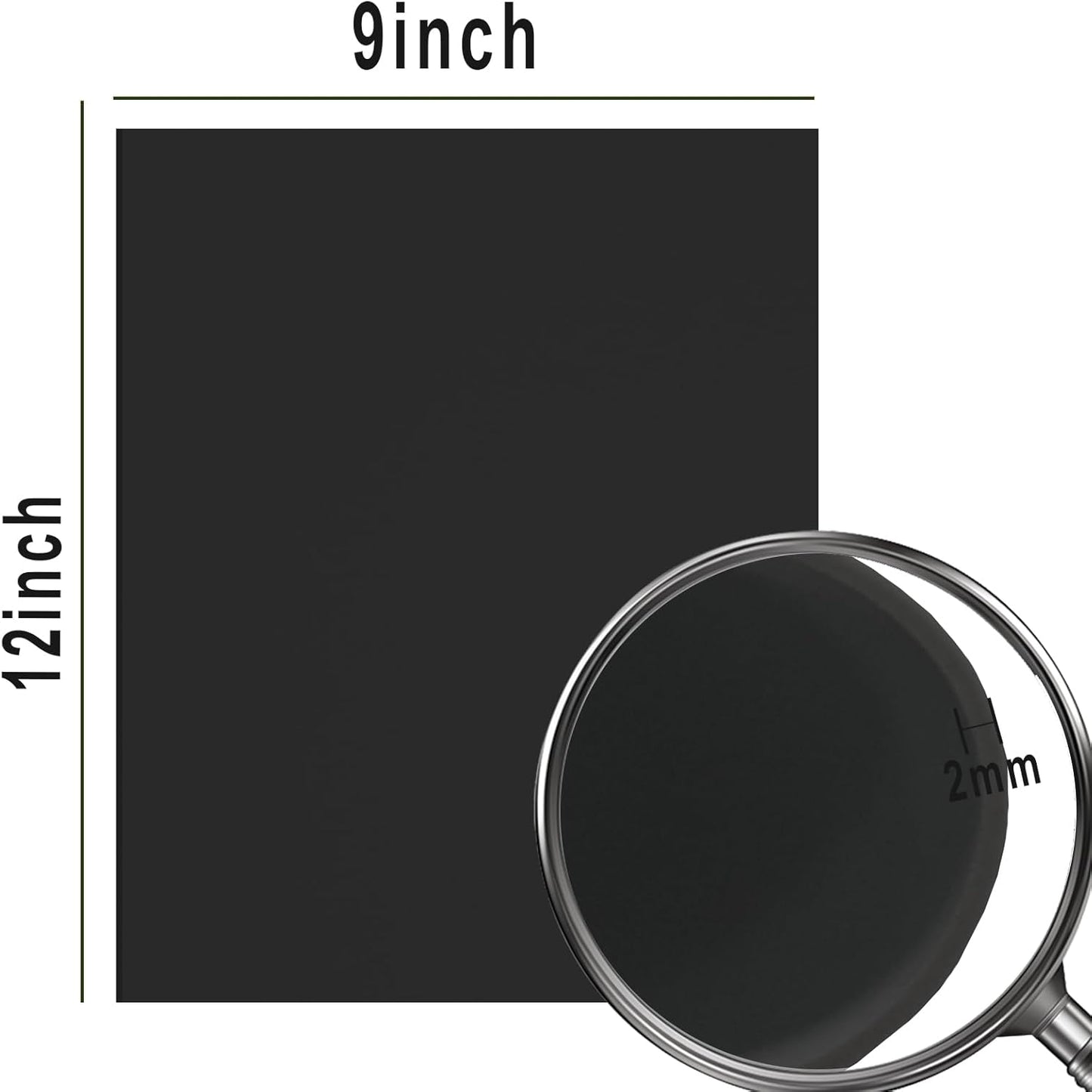 QIDIWIN EVA Foam Craft Sheets - 9x12 Inch 2mm Thick Versatile Non-Adhesive Foam for DIY, Cosplay, Scrapbooking, Classroom Projects - Durable, Flexible, Perfect for Crafting, 12 Pack(Black)