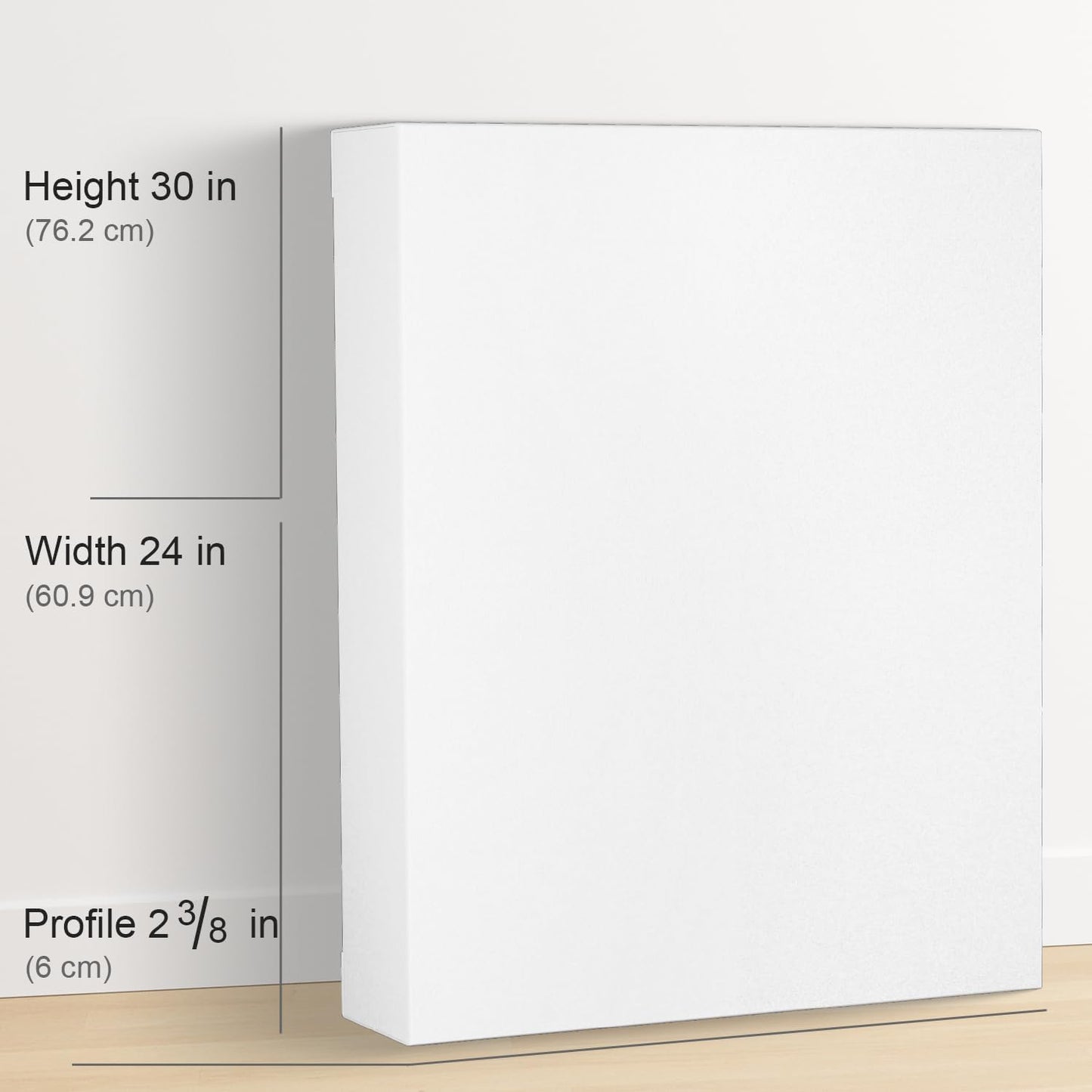 PHOENIX 24x30 Inch Museum Canvas - 2 3/8 Inch Thick Porfile Deep Large Stretched Canvas for Painting 1 Pack 100% Cotton 11 Oz. Gesso Primed White Blank Professional Canvas Oil & Acrylic Paints