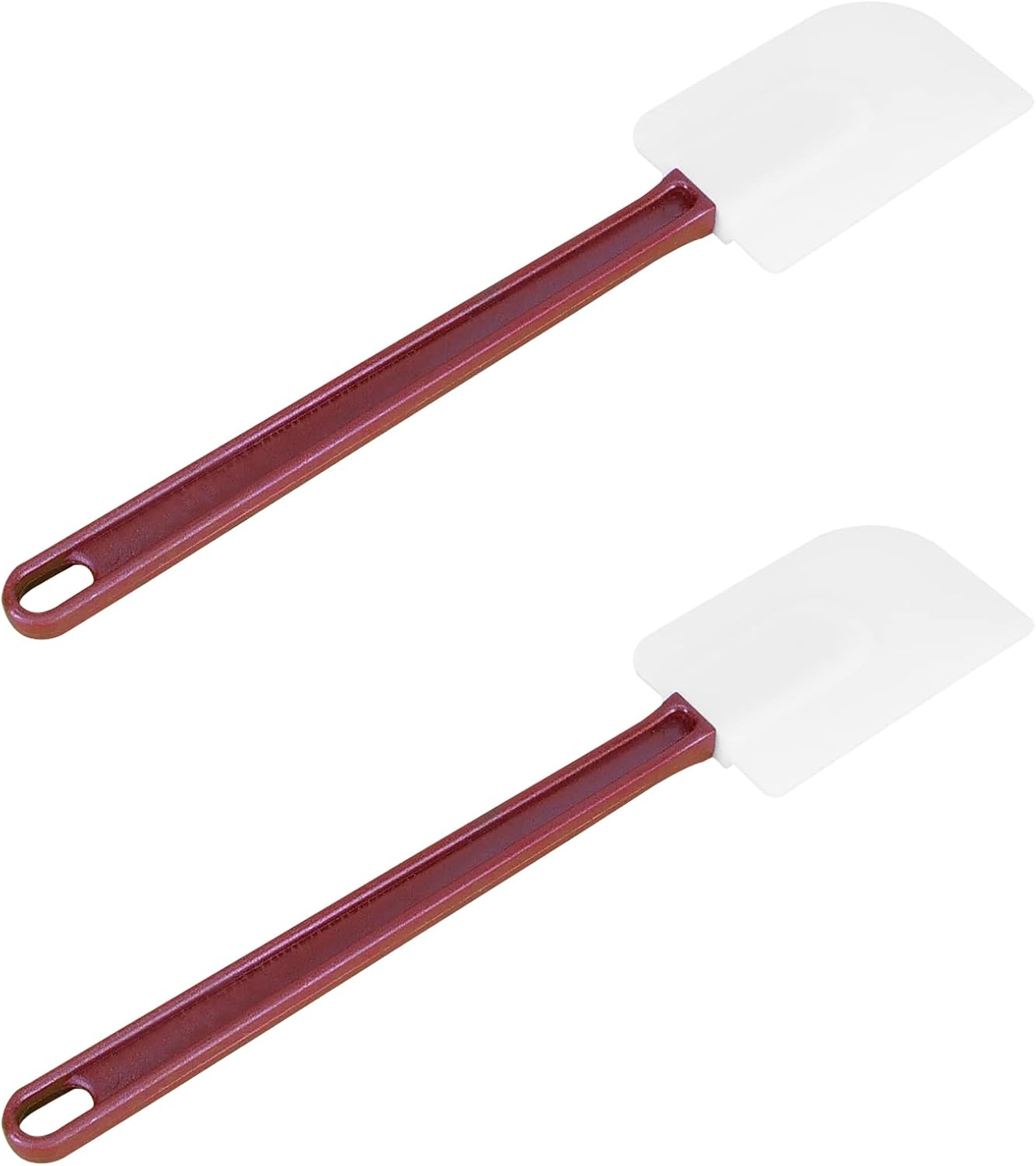 High Heat Resistant Silicone Scraper Spoon Commercial Cooking Set - 2 x 16.5'' Spatula