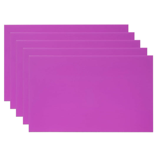 PATIKIL 6x10 Inch Anodized Aluminum Sheet Metal, 5Pcs Laser Plates Engraving Blanks 0.5MM Thin Rectangle for Crafting DIY House Laser Engraving, Purple