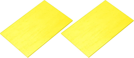 MECCANIXITY 2 Pcs Stained Glass Sheet Mosaic Tile 7.9 Inch x 5.9 Inch Bright Yellow Stained Glass Sheets for Crafts DIY Art Project