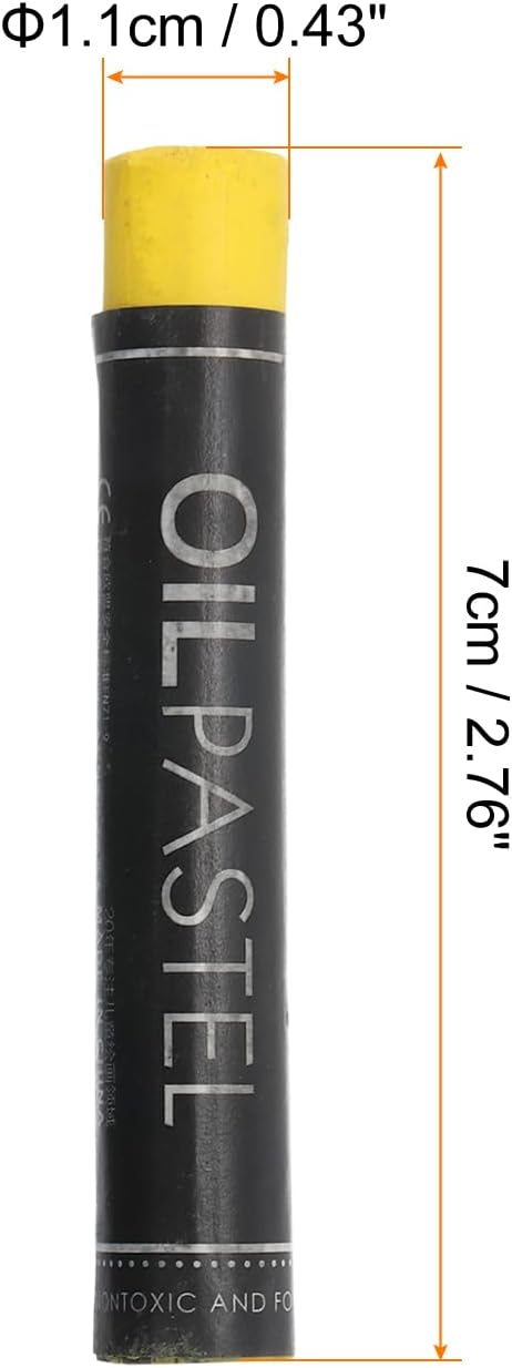 PATIKIL Yellow Oil Pastels, 12Pcs Soft Oil Crayons Creamy Pastels Stick Art Supplies for Art Painting Drawing Blending Graffiti for Artists Beginners