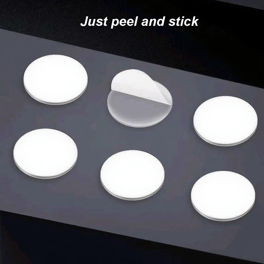 1000 Pcs False Tip Double Sided Adhesive Dots, 8mm/0.31" Pre-Cut Removable Round Putty, Waterproof Tapes No Trace Sticky Putty for Nail Art Holder and Festival Decoration