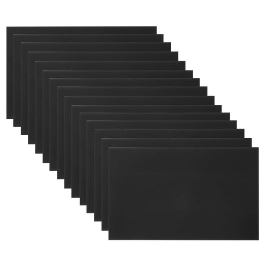 PATIKIL 5x8 Inch Anodized Aluminum Sheet Metal, 15Pcs Laser Plates Engraving Blanks 0.5MM Thin Rectangle for Crafting DIY House Laser Engraving, Black