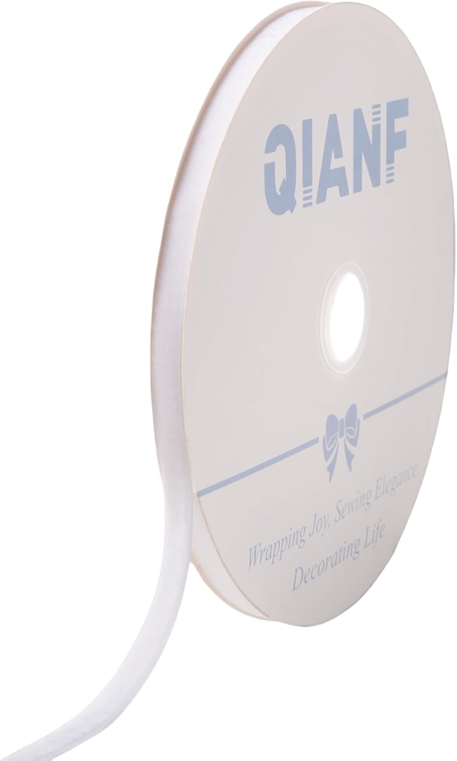 Vintage White Velvet Ribbon, 3/8 Inch X 25Yd