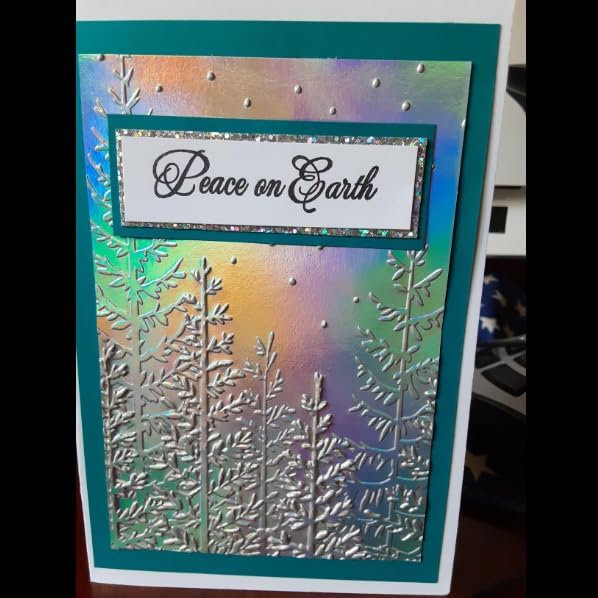 KWELLAM 3D Merry Christmas Snowfall Tree Woodland Background Plastic Embossing Folders for Card Making Scrapbooking and Other Paper Crafts 3080401