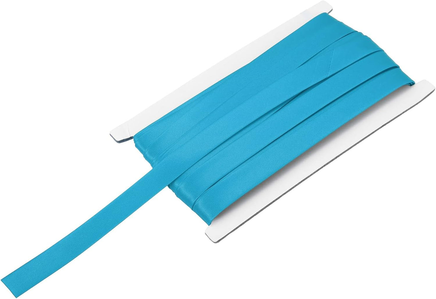 MECCANIXITY Double Fold Bias Tape for Sewing 5/8 Inch x 12 Yards Satin Pre-fold Continuous Binding Tape for Seaming Quilting Hemming Binding DIY Crafts, Blue