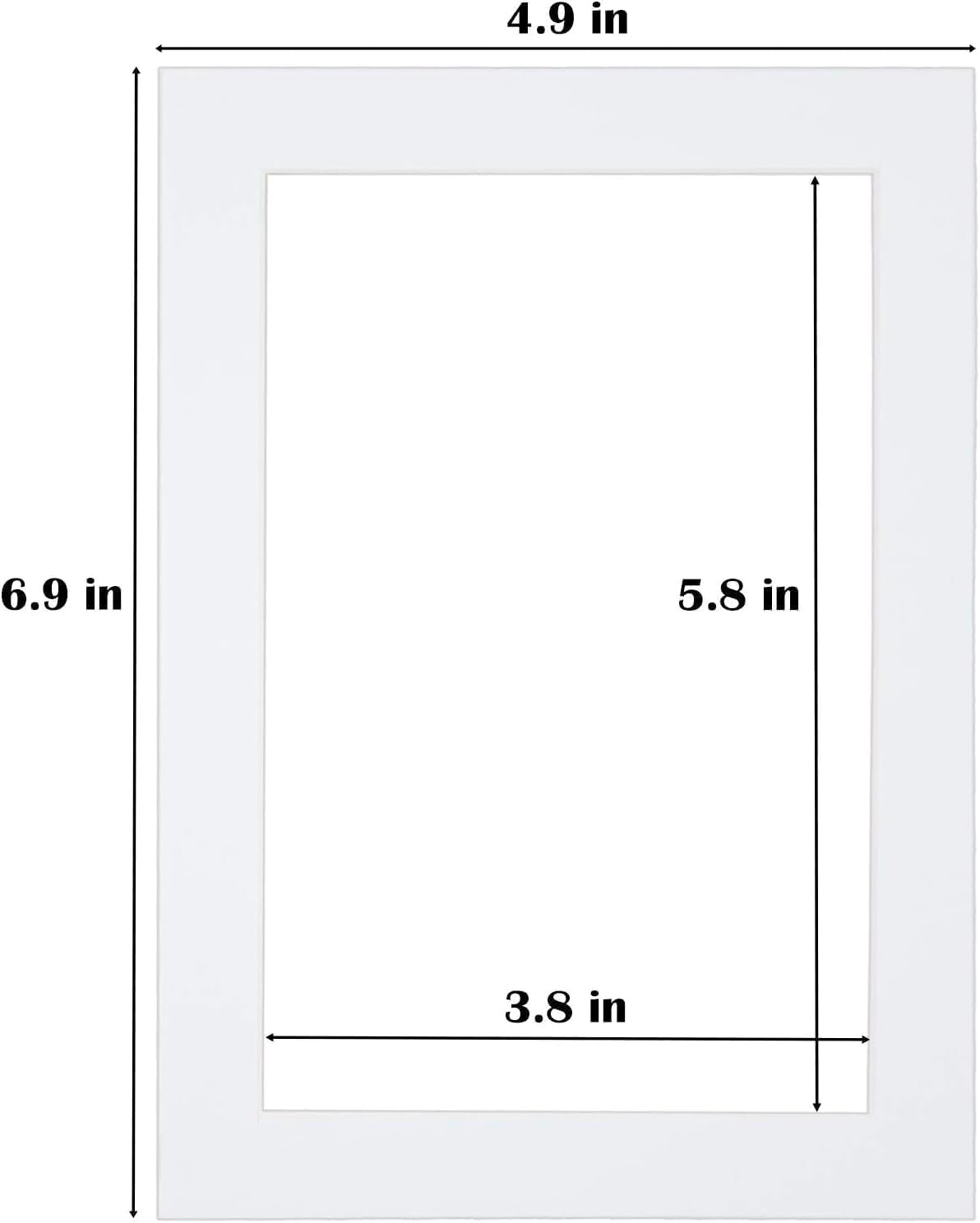 Egofine 5x7 White Picture Mats Pack of 11, Frame Mattes for 4x6 Pictures, Acid Free, 1.2mm Thickness, with Core Bevel Cut