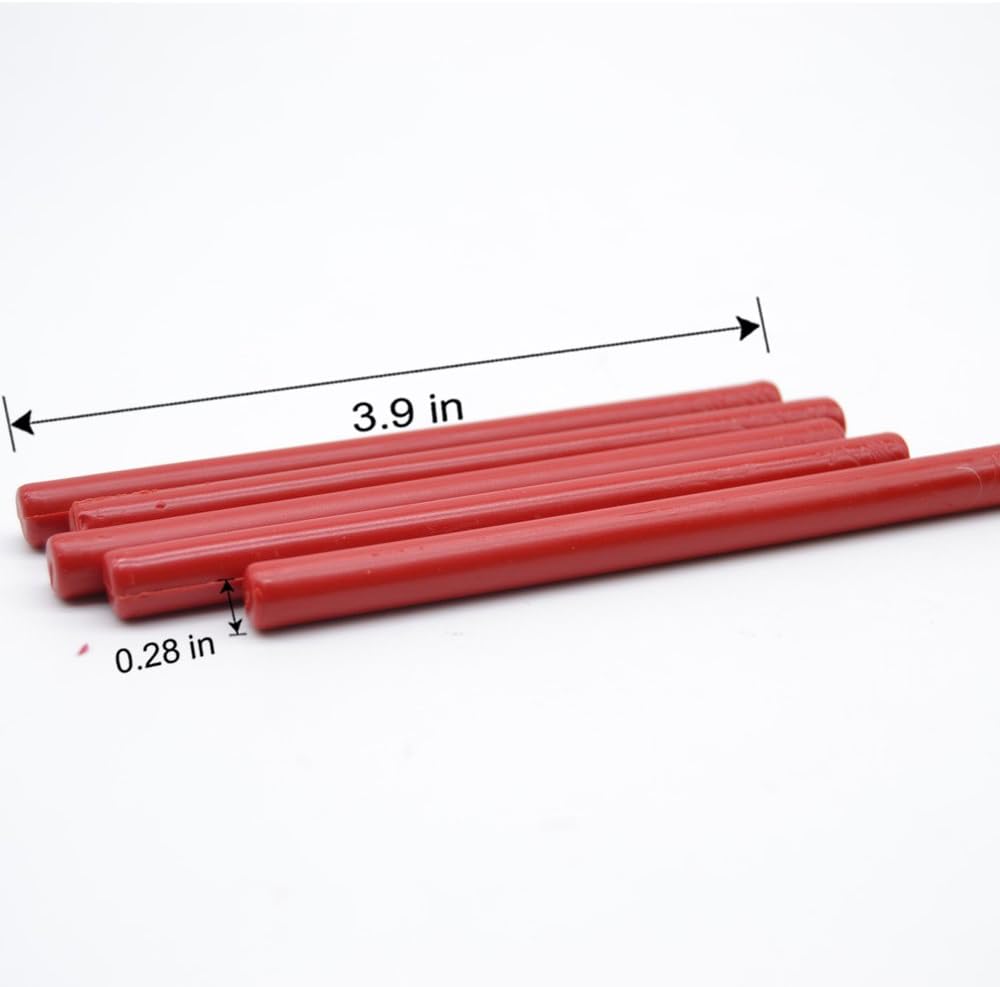 Envelope Sealing Wax Seal Sticks for Mini Glue Gun, Pack of 16 in Red