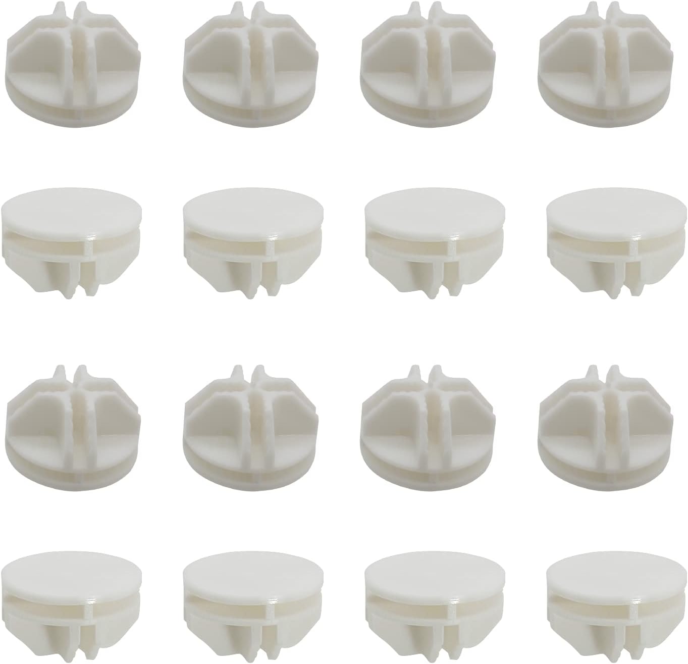 16 Pcs White Plastic Connector, Wire Grid Cube Connector for Modular Closet Storage Organizer and DIY Wire Cube Storage Unit
