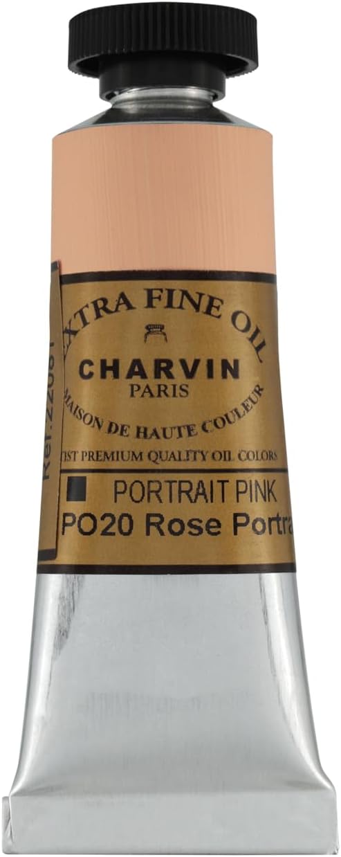 Charvin Extra Fine Oil Paint, Portrait Pink 20 mL - Triple-Milled, Rich Texture, Poppy Oil-Based, Light-Fast, Handmade, Archival Quality