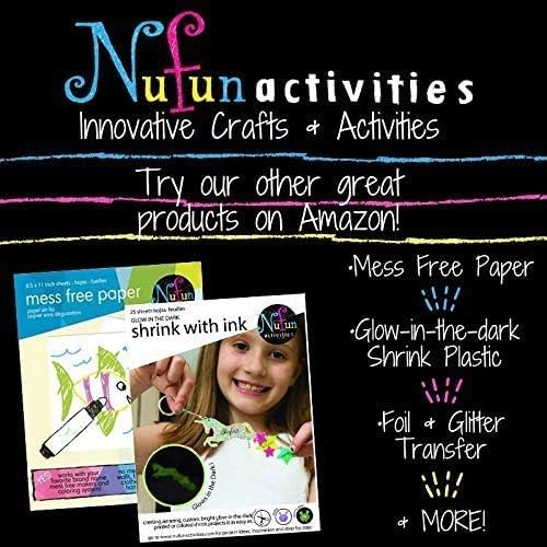 NuFun Activities Inkjet Printable Iron-On Heat Tshirt Transfer Paper 11x17 (25, Dark Fabrics)