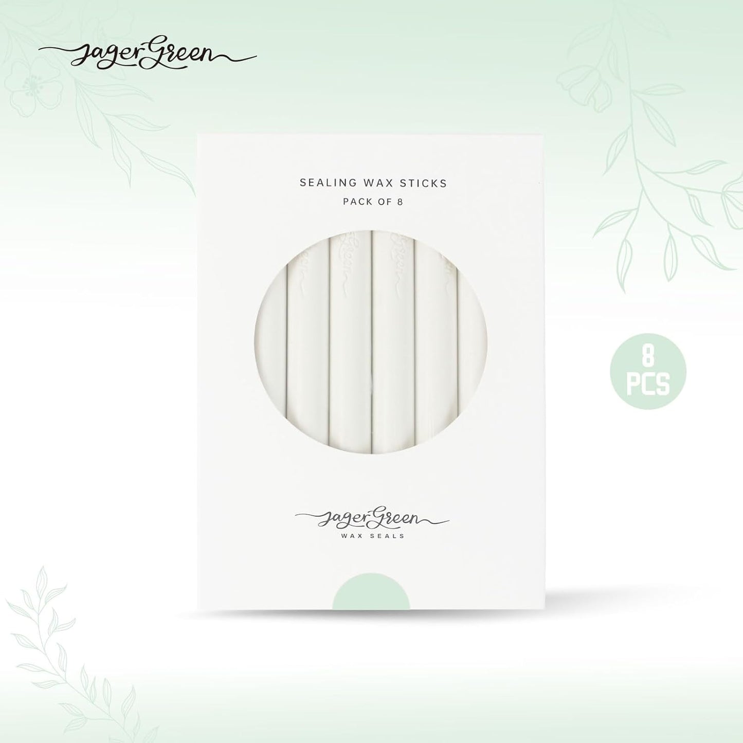 Glue Gun Wax Seal Sticks, 8 Pcs White Sealing Wax Sticks for Wedding Invitation Envelopes, Antique Stamp Seals, Letter Sealer, Scrapbook Supplies, Christmas Cards, Gifts Wrapping