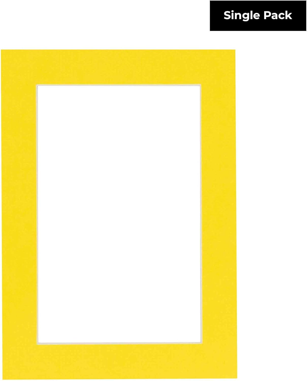 6x8 Mat for 8x10 Frame - Precut Mat Board Acid-Free Yellow 6x8 Photo Matte Made to Fit a 8x10 Picture Frame, Premium Matboard for Family Photos, Show Kits, Art, Picture Framing, Pack of 1 Mat