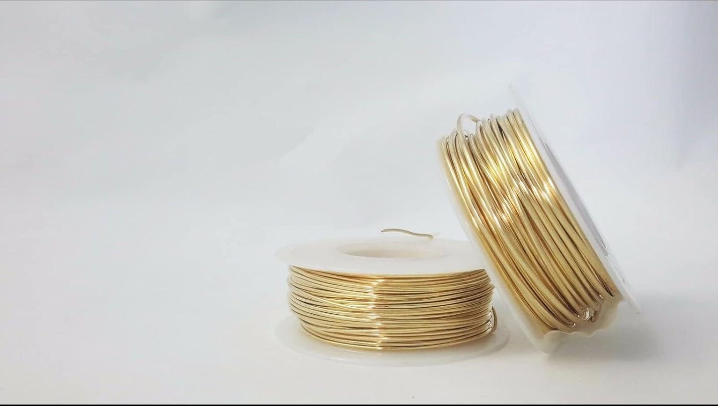 14 Gauge, Jeweler's Brass Wire, Red Brass, Round Dead Soft CDA #230 Alloy Jewelry Grade - 4oz (21FT) by CRAFT WIRE