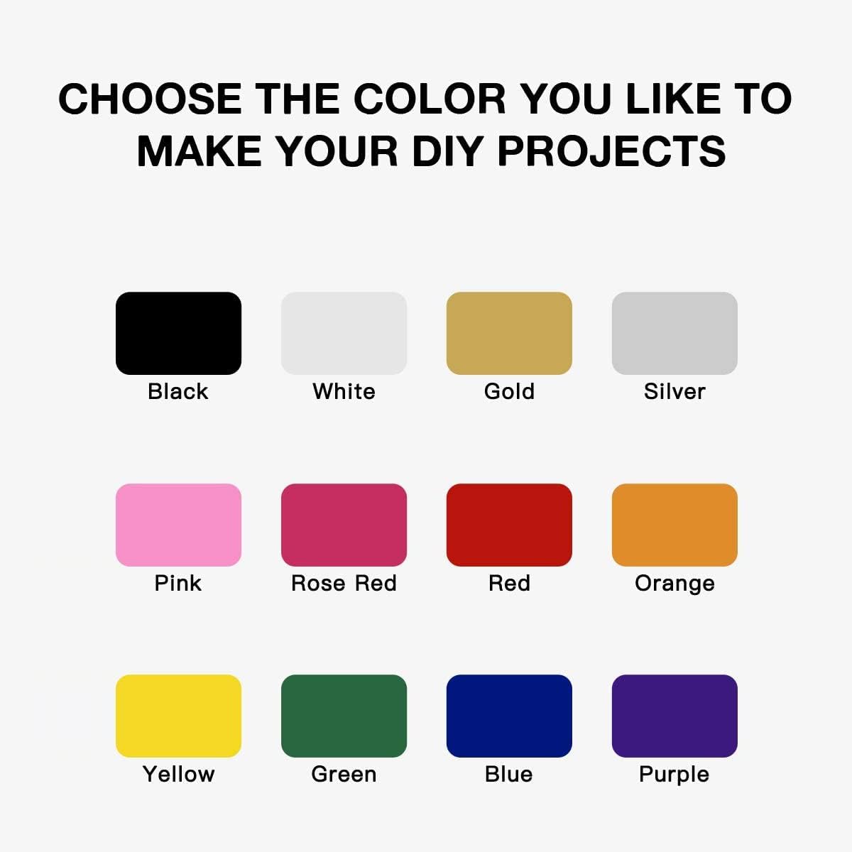 JANDJPACKAGING HTV Heat Transfer Vinyl Bundle - 12" x 5ft HTV Vinyl Rolls for All Cutting Machines 12Pack Assorted Colors Iron on Vinyl Bundle