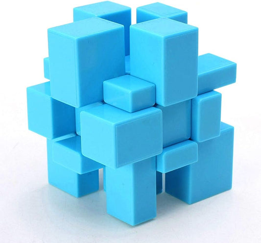 TANCH SS Mirror Speed Cube 3x3 Stickless Dysmorphism Magic Cube Puzzle Toy Blue