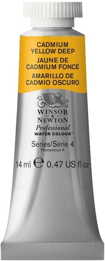 Winsor & Newton Professional Water Colour Paint, 0.47-oz Tube, Cadmium Yellow Deep
