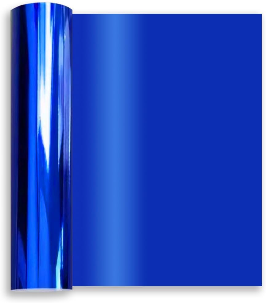 Tvinyl Warehouse Blue Foil HTV Heat Transfer Vinyl Roll 12" x 6FT for All Cutter Machine