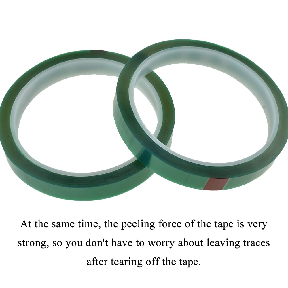 HAHIYO Clear Green 0.5Inch (217Feet/72Yard Total) 2Rolls Floral Tape Waterproof Florist Tape Flower Wrap Adhesive Waterproof Decorative Tape for Bouquet Stem Wrapping Flower Arranging Floral Craft