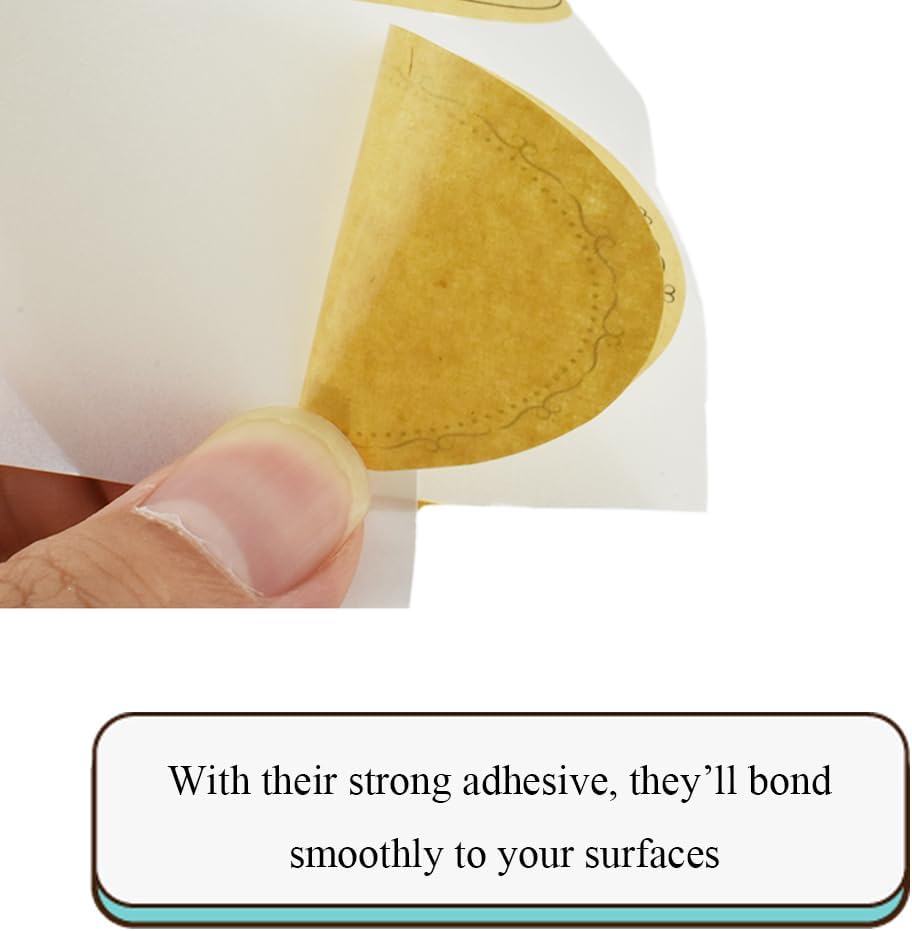 HAHIYO 1.4 * 2.5In 500P Oval Brown Kraft Stickers with Artistic Border - 4 Unique Styles Blank Kraft Labels Roll to Write On Durable Dot Stickers for Jar Canning Labels Price Tags Store Organizing