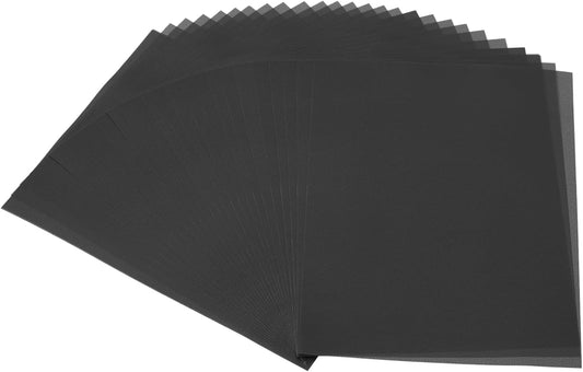 PATIKIL 30 Sheets Vellum Paper 8.5x11inches, Printable Translucent Paper 100GSM Colored for Invitations Laser Inkjet Printing Card Making Crafting Wedding Tracing, Black