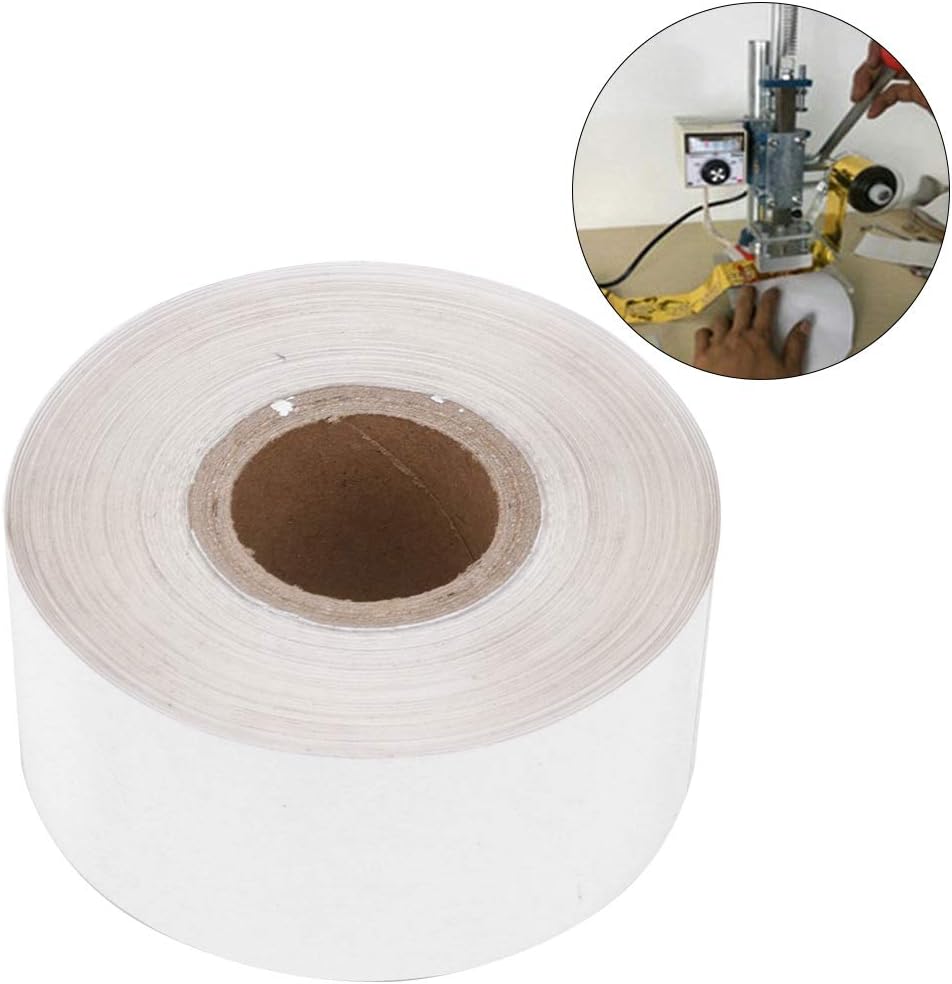 Zerodis Hot Stamping Foil Paper, 3cm Width 120 Meter/Roll Hot Foil Stamping Paper Roll PU Heat Transfer Anodized for Hot Foil Stamping Machine(White)