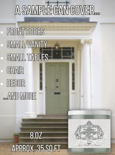 ALL-IN-ONE Paint, Durable cabinet and furniture paint. Built in primer and top coat, no sanding needed. Includes our 30 featured color card - Seadrift (warm, earthy tan), 8oz Sample