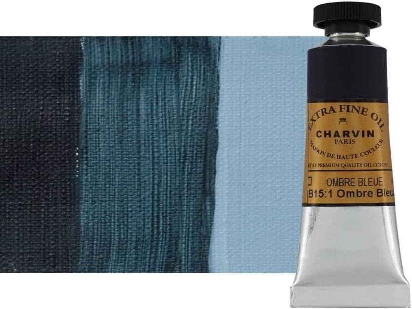 Charvin Extra Fine Oil Paint, Blue Shadow 20 ml - Triple-Milled, Rich Texture, Poppy Oil-Based, Light-Fast, Handmade, Archival Quality