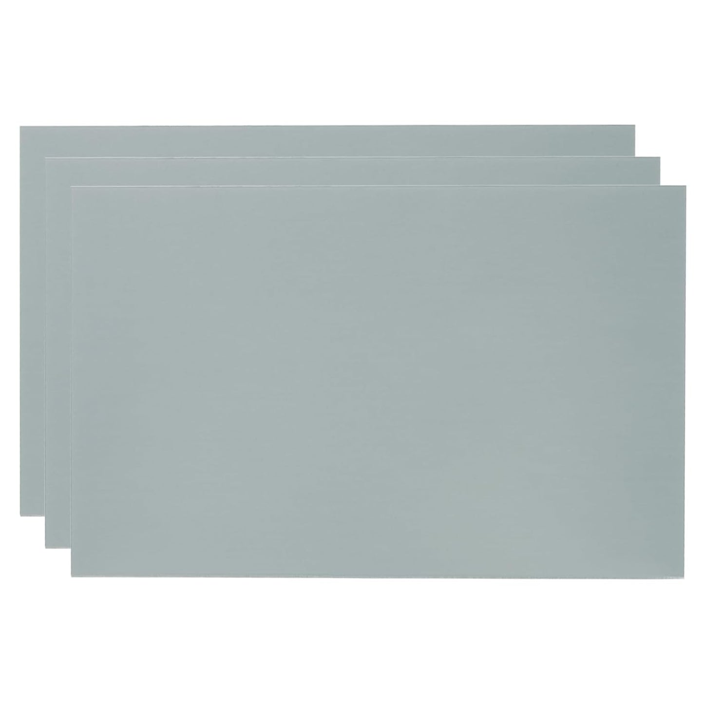 PATIKIL 8x12 Inch Anodized Aluminum Sheet Metal, 3Pcs Laser Plates Engraving Blanks 0.5MM Thin Rectangle for Crafting DIY House Laser Engraving, Gray