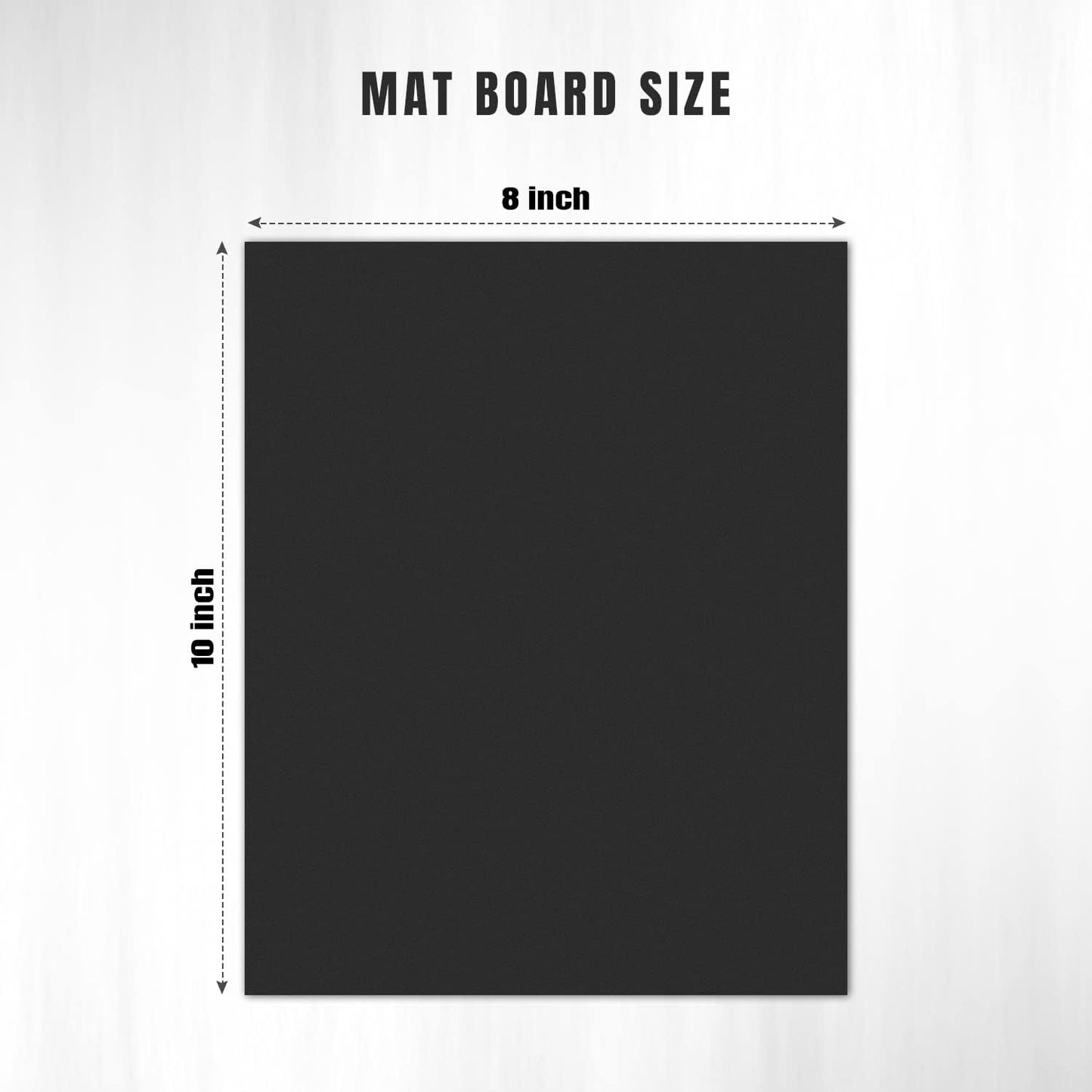 AUEAR, 15 Pack 8x10 Uncut Matte Boards Black Photo Mat Board Great for Picture Framing, Print, Artwork