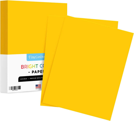 8.5 x 11" Gold Color Paper Smooth, for School, Office & Home Supplies, Holiday Crafting, Arts & Crafts | Acid & Lignin Free | Regular 20lb Paper - 100 Sheets